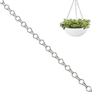 [D.A.Y. Republic] 14" Heavy Duty Metal Hanging Basket Replacement Chain - 14" Replacement Chain - Coco Baskets Liners for Garden Hanging Flower Baskets (14" Replacement Metal Chain)