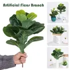 Decoration Faux Leaves Artificial Ficus Branch Fake Plants Lifelike Greenery