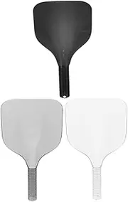 Baluue 3pcs Professional Hairdressing Mask Handle Hair Spray Face Cover for Home Salon Use Black Grey