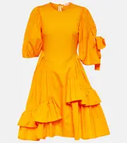 [Cecilie Bahnsen] Cecilie Bahnsen Cotton minidress AU 8 orange