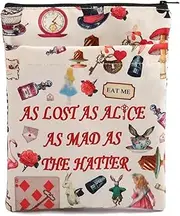 Fairy Tales Wonderland Inspired Book Sleeve for Book Lover Alicee Book Cover Bag Book Protector Pouch (AS Lost AS Book Sleeve)