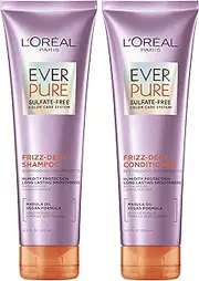 L'Oreal Paris EverPure Frizz Defy Shampoo and Conditioner Kit for Color-Treated Hair, 8.5 Ounce Each (Set of 2)
