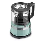 New in Box KitchenAid 3.5 Cup Mini Food Processor Chopper Aqua Sky KFC3516AQ