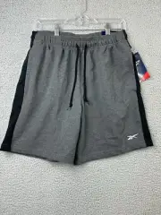 Reebok Mens Circuit Running Shorts Mens Medium Charcoal Heather Gym Shorts NWT