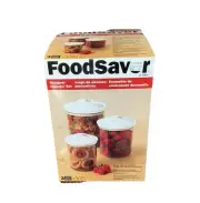 FOODSAVER Tilia Vacuum Designer 3 Canister Set 2 1/2 qt, 1 1/2 qt, 3/4 qt