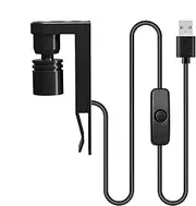 Aquarium Clip on Light - USB Fish Light 360 Degree Adjustable Aquarium Spotlight | Fish Tank Accessories with Waterproof Lampshade Moving Lamp for Terrarium