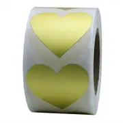 500pcs/roll Heart shape of gold Stickers seal Labels stickers scrapbooking for Package and wedding decoration stationery sticker