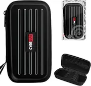 CyeeLife Dart Case, Protection for Steel or Soft Darts and Many Pockets for Dart Flights and Other Darts Accessories, Black, Suitcase