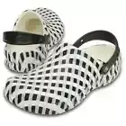 Crocs Bistro Gingham Work Clog Slip-On Sandal unisex shoes White size 6-8 new