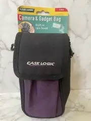 VTG Case Logic Camera & Gadget Bag w/ Shoulder Strap Black Purple New NIP CB3