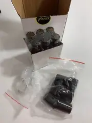 Vivaplex, 6, Amber, 10 ml Glass Rollon Bottles with Stainless Steel Roller