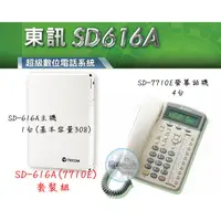 在飛比找蝦皮購物優惠-【瑞華數位】東訊電話總機系統SD616A 1主機+4台SD7