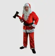 Men's Billy Chapman Santa Suit Adult Halloween Xmas Costume Silent Deadly Night