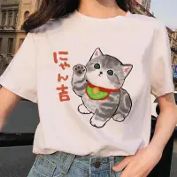 在飛比找蝦皮購物優惠-Cute cat  T shirt可愛卡通小貓大吉中吉貓歐美