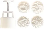 Mold Mid-Autumn Festival Hand-Pressure Dragons Moon Cake Mold Decor Press Moulds 4 Different Stamp