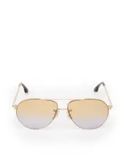 Gold Metal Honey Gradient Sunglasses