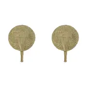 2PK Annabel Trends Water Grass Hand Fan Large 39x30cm Home/Living Room Decor