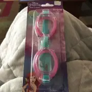 Disney Princess Ariel Kids Swim Goggles Age 3+ Soft Silicone Strap Latex Free