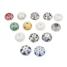 Ceramic Furniture Cupboard Dresser Flower Pull Door Handle Round Knob Hardware