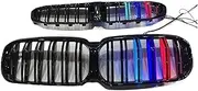 LED Car Grille Compatible For BMW 5 Series G30 3 Series G20 2020+ Black Luminous Grid Modified Grille Car Exterior Accessories(G30)