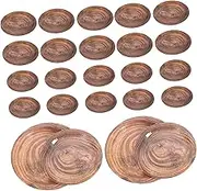 20pcs Wood Grain Paper Plates Disposable Dinnerware for Festivals and Parties for Serving Appetizers and Main Courses Convenient Cleanup Rustic Tableware