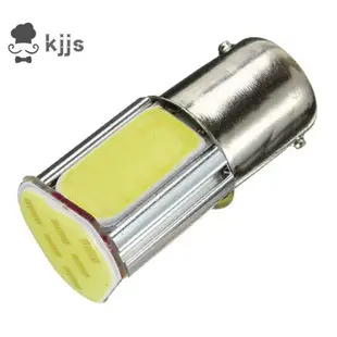 2 Pcs 1156 BA15S 382 P21W 4 COB LED 5W 汽車轉向燈倒車背光燈泡 12V 白光