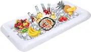 Inflatable Serving Bar, Ice Buffet Salad Serving Trays, Food Drink Holder Cooler Containers with Drain Plug for Outdoor BBQ Partry Picnic Camping