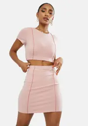 Blush Follow The Signs Top & Skirt Set