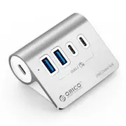 M3CU2 Aluminum Alloy 4-Port Type-C And USB 3.2 Gen2 10Gbps HUB