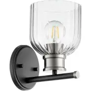 Quorum International 510-1-6965 Monarch Wall Sconce Noir and Satin Nickel