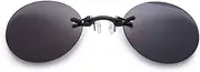 [YAMEE] Retro Round Clip-On Nose Sunglasses Matrix Morpheus Movie Rimless Clamp Glasses, 4 Colors