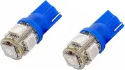 Coorp 2PCS T10 5SMD-5050 LED Super Bright W5W Car Side Wedge Tail Light Blue Light