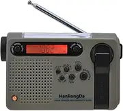 Outdoor Emergency Radio Portable AM FM SW Radio Solar Powered Hand Crank with LED Flashlight 2000mAh Battery SOS Alarm