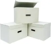 Cesta organizadora de cubos de almacenamiento plegable de tela de lino