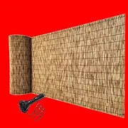 Natural Privacy Fencing Rolls, Patio Bamboo Fencing, Decorative Fences, Balcony Reed Fencing Divider, Easy to Install,Wall Privacy Fence, 2 3 4 5 6 Feet High(1.85 * 7m(6.1 * 23ft))