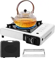 Camping Stove, Outdoor Cooking Burner, 13.39x10.04x3.15 inches Compact Foldable Design with Carrying Case, Lightweight Portable Gear for Picnic, Backpacking & Fishing