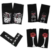 Halloween Gothic Punk Women Thigh High Long Stockings Skeleton Long Socks
