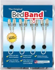 - White. Original Bed Sheet Holder Straps (1 Pack) - USA Company- Sheet Gripp...