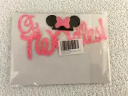 Minnie Mouse Inspired Cake Topper " OH TWO-dles! " Pink Glitter ( New / Sealed )