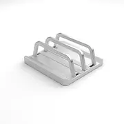 2 Slot Vertical Laptop Stand Adjustable Width Desktop Notebook Dock Space Saving Desk Laptop Holder for Computer Tablet Phone