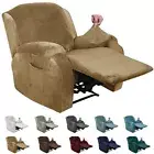 MAXIJIN Velvet 4 Piece Recliner Cover Stretch Plush Soft Cover for Recliner