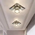 Indoor Lighting 5W LED Ceiling Light K9 Crystal Lamp Fixture Brown glass Hallway