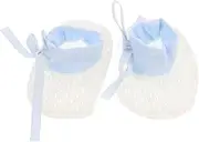 [Holibanna] 1 Pair Newborn Baby No Scratch Mittens Stay On No Scratch Gloves Adjustable Infant Gloves for Baby Boys Girls Mittens