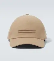 [Zegna] Zegna Embroidered linen baseball cap L brown
