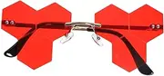 [HONMEET] Unique Design Sunglasses Fashion Eyewear for Parties Creative Material Glasses 1 Pair