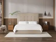 My Style Framed Headboard & Standard Base - King / Natural / Gas Lift Base