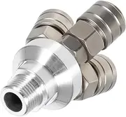 3 Air Manifold Splitter Way Coupler Durable Pneumatic Fitting for Air Compressors Hose Connections High Strength Design for Reliable Multi Pipe Connection