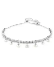 Swarovski Ariana Grande Imitation Pearl & Crystal Dangle Choker Necklace, 11.75-16.5