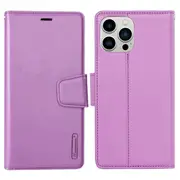 For Apple iPhone 15 Plus Case, Hanman Wallet Leather Flip Magnetic Stand Case Cover (Purple)