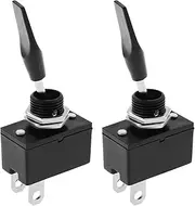 VGOL 2Pcs 2-Pin ON/Off Momentary Long Paddle Spring Momentary Toggle Washer Switch Lever Auto Switch for Car Electrical Parts Windscreen Washer Horn